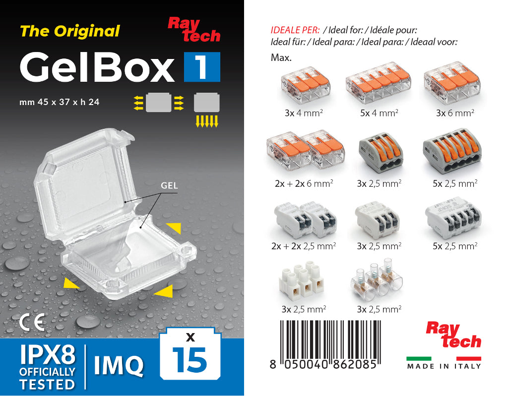 RAYT GELBOX1 / GELBOX 1 GELBOX MIT KLEMMEN (KF 15ST) IPX8