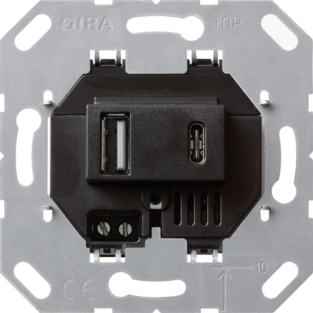 GIRA 236900 / DUAL USB SPANNUNGSVERSORGUNG TYP A+C